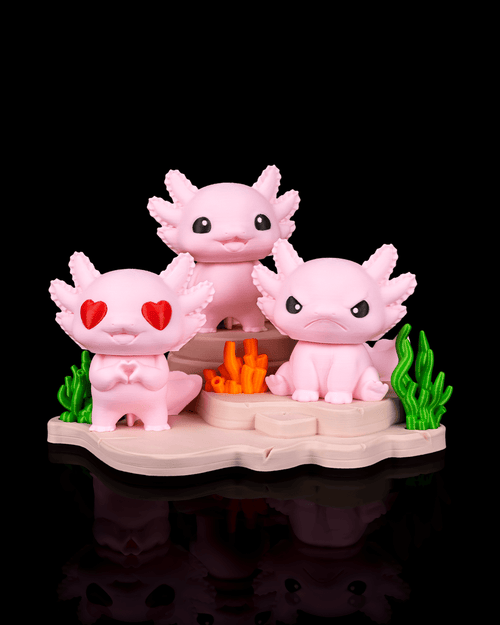 Axolotl Personality Collection – 3D Printed Axolotls & Haven