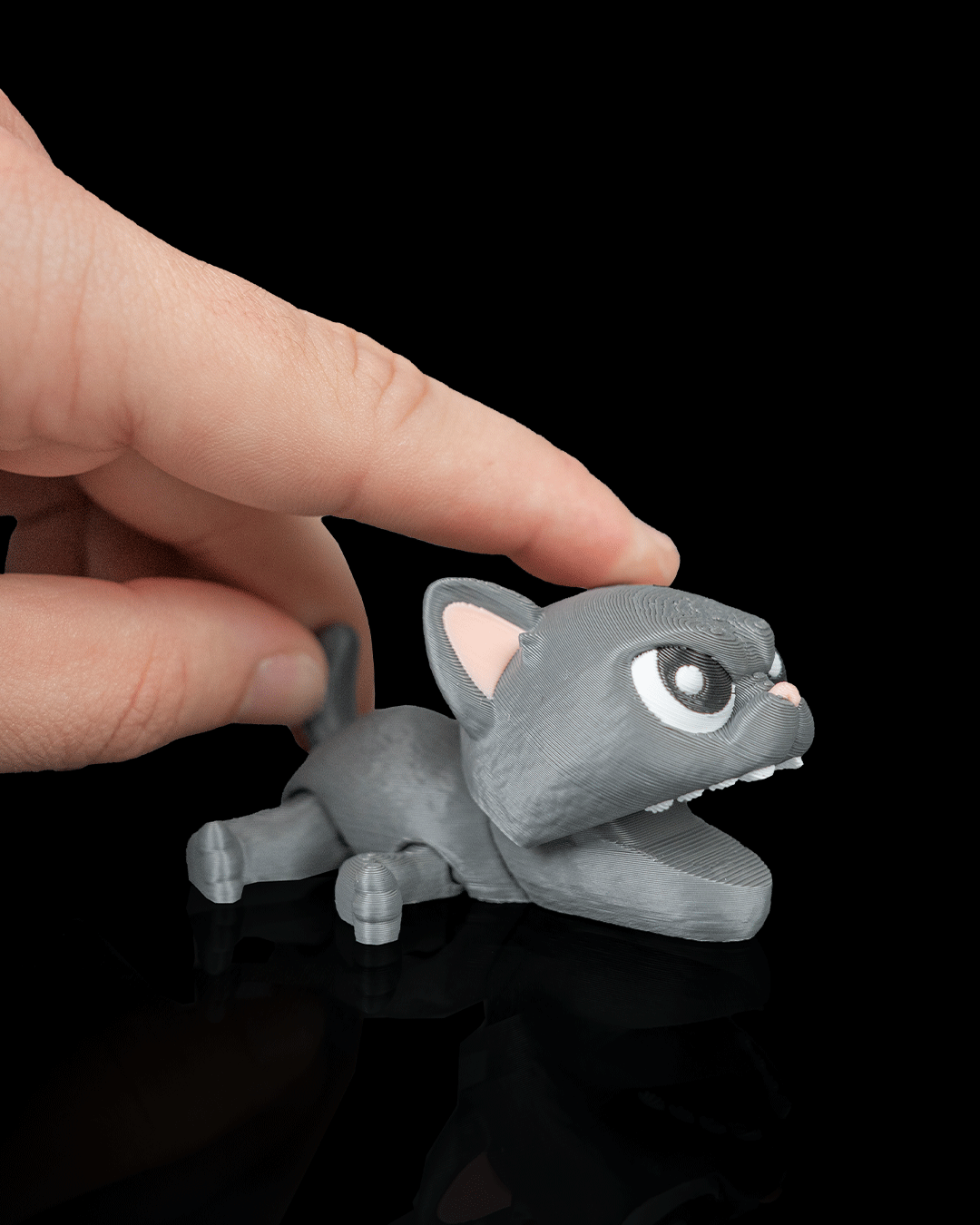 Bitty Pounce – 3D Printed Kitten Finger Fidget Toy