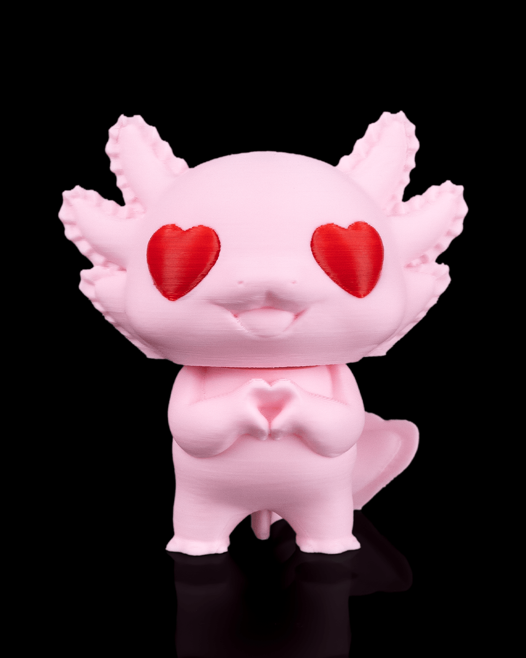 Heartfelt Axolotl – 3D Printed Axolotl Figurine